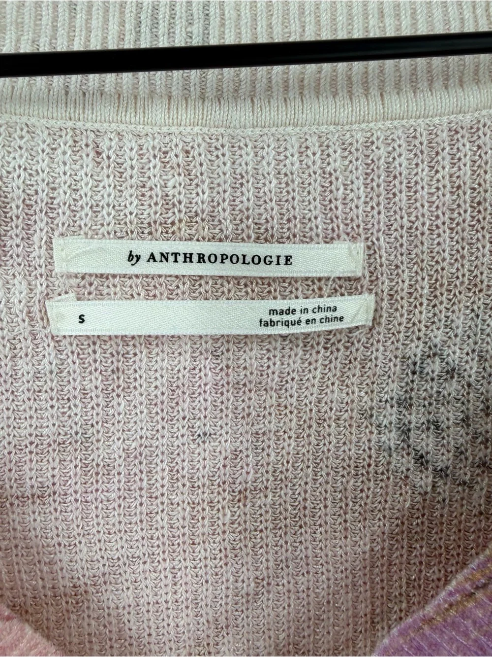 Anthropologie The Dreamer Printed V-Neck Floral Linen Blend Sweater S - Picture 3 of 6